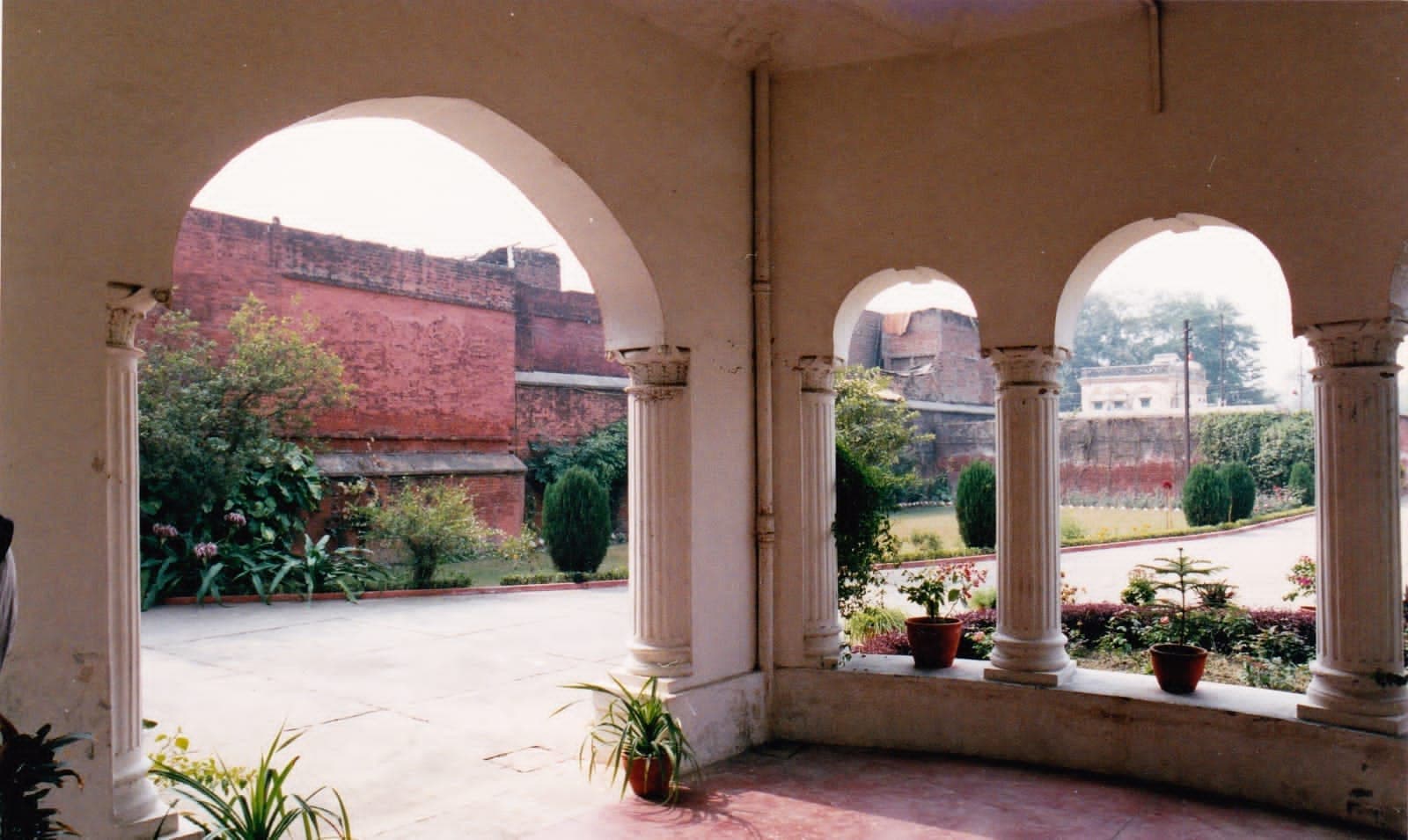 Walled garden courtyard